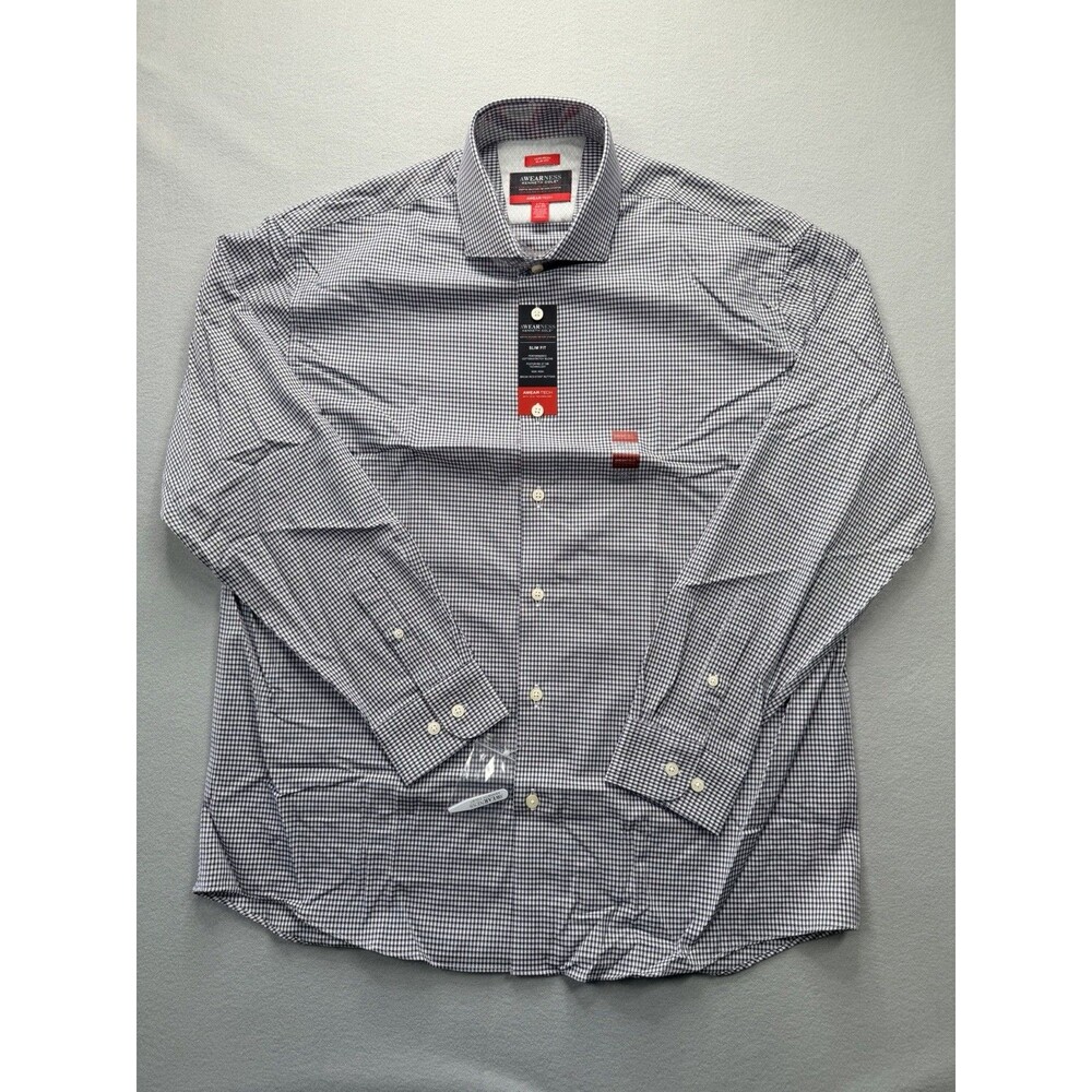 Kenneth Cole AWEAR-TECH Slim Fit Dress Shirt 17.5 34/35 NWT Stretch
